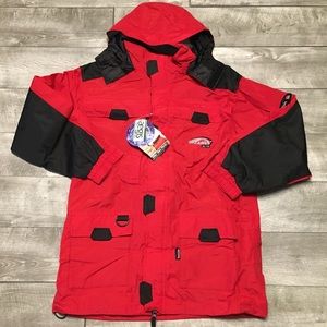 New With Tags Stearns Elite Waterproof Windproof Rain Mens Parka Jacket Coat Med